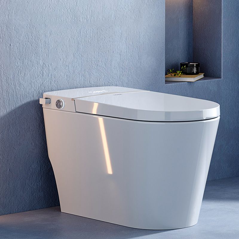 White Finish Antimicrobial One Pieces Smart Toilet Elongated Bidet Seat Clearhalo 'Bathroom Remodel & Bathroom Fixtures' 'Bidets' 'Home Improvement' 'home_improvement' 'home_improvement_bidets' 'Toilets & Bidets' 1200x1200_d6cf125f-f787-4c26-88c3-61ca1c16aeb0