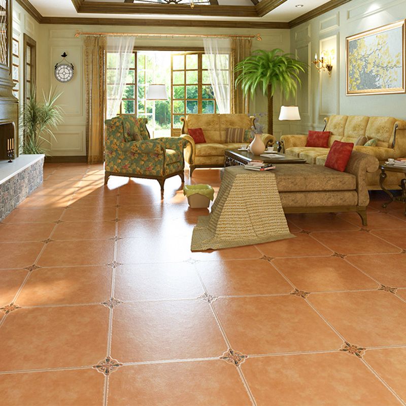 Vintage Square Singular Tile Brown Matte Tile for Drawing Room Clearhalo 'Floor Tiles & Wall Tiles' 'floor_tiles_wall_tiles' 'Flooring 'Home Improvement' 'home_improvement' 'home_improvement_floor_tiles_wall_tiles' Walls and Ceiling' 1200x1200_d6f1db6e-7177-418d-9f19-ac833fc77406