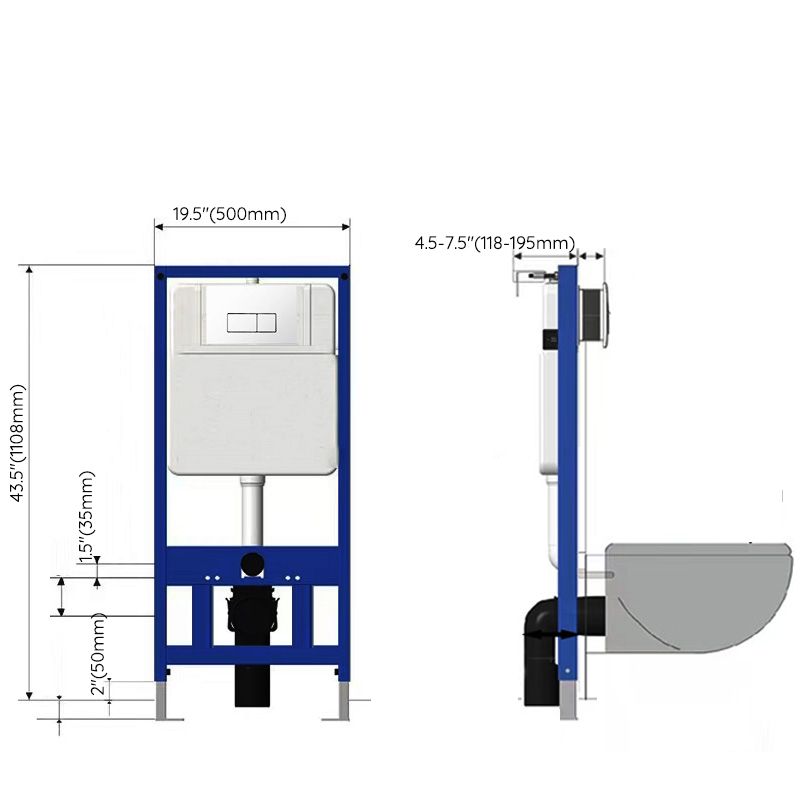 Contemporary Wall Hung Flush Toilet Ceramic Urine Toilet with Seat for Bathroom Clearhalo 'Bathroom Remodel & Bathroom Fixtures' 'Home Improvement' 'home_improvement' 'home_improvement_toilets' 'Toilets & Bidets' 'Toilets' 1200x1200_d6fd36e7-b4ef-46f7-8256-3965907726b5