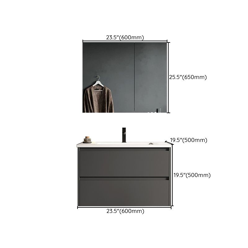 Modern Ceramic Bathroom Vanity Gray Single Sink Rectangular Vanity Set Clearhalo 'Bathroom Remodel & Bathroom Fixtures' 'Bathroom Vanities' 'bathroom_vanities' 'Home Improvement' 'home_improvement' 'home_improvement_bathroom_vanities' 1200x1200_d703e850-8c0b-4447-8e2c-074ae4d67179