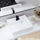 Modern Bathroom Sink Pop-Up Drain Porcelain Solid Color Rectangular Vessel Clearhalo 'Bathroom Remodel & Bathroom Fixtures' 'Bathroom Sinks & Faucet Components' 'Bathroom Sinks' 'bathroom_sink' 'Home Improvement' 'home_improvement' 'home_improvement_bathroom_sink' 1200x1200_d710c2b4-c38f-4a1c-af31-03b42673eddd