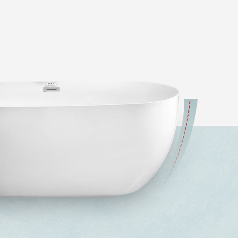 Bathroom Acrylic Oval Bathtub Soaking Tubs without Base in White Clearhalo 'Bathroom Remodel & Bathroom Fixtures' 'Bathtubs' 'Home Improvement' 'home_improvement' 'home_improvement_bathtubs' 'Showers & Bathtubs' 1200x1200_d72e7e78-e5bd-4460-9993-4b397025a3f9