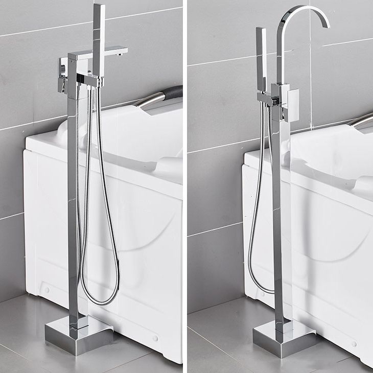 Floor Mounted Freestanding Tub Filler Metal High Arc Freestanding Bathtub Faucet Clearhalo 'Bathroom Remodel & Bathroom Fixtures' 'Bathtub Faucets' 'bathtub_faucets' 'Home Improvement' 'home_improvement' 'home_improvement_bathtub_faucets' 1200x1200_d78a9ade-ebab-4a91-b060-07725194297a