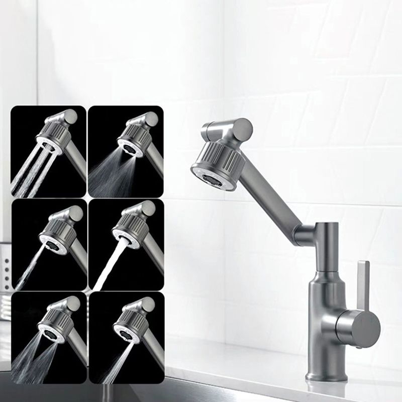 Contemporary Style Faucets One Lever Handles Vessel Sink Faucets Clearhalo 'Bathroom Remodel & Bathroom Fixtures' 'Bathroom Sink Faucets' 'Bathroom Sinks & Faucet Components' 'bathroom_sink_faucets' 'Home Improvement' 'home_improvement' 'home_improvement_bathroom_sink_faucets' 1200x1200_d7c8330b-271a-4e43-8c6f-2d767f7d8541