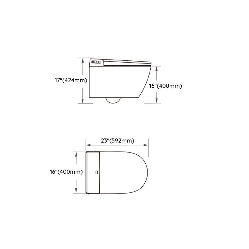 Contemporary Electronic Elongated Toilet with Heated Seat Wall Mounted Bidet Clearhalo 'Bathroom Remodel & Bathroom Fixtures' 'Bidets' 'Home Improvement' 'home_improvement' 'home_improvement_bidets' 'Toilets & Bidets' 1200x1200_d7ca878a-80a9-43f9-a59f-02bdbb83a8d7