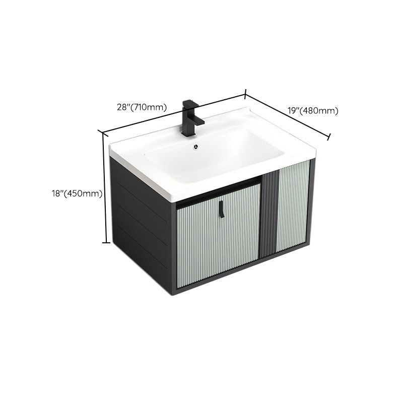 Wall Mount Metal Modern Bathroom Sink Vanity with Sink Faucet Clearhalo 'Bathroom Remodel & Bathroom Fixtures' 'Bathroom Vanities' 'bathroom_vanities' 'Home Improvement' 'home_improvement' 'home_improvement_bathroom_vanities' 1200x1200_d7da66ec-38fb-444c-a81e-cd999b419478