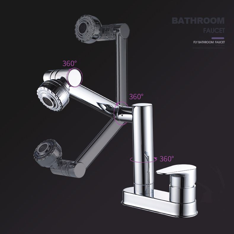 Modern 1-Handle Bathroom Sink Faucet 2 Hole Centerset Lavatory Faucet Clearhalo 'Bathroom Remodel & Bathroom Fixtures' 'Bathroom Sink Faucets' 'Bathroom Sinks & Faucet Components' 'bathroom_sink_faucets' 'Home Improvement' 'home_improvement' 'home_improvement_bathroom_sink_faucets' 1200x1200_d7f5e363-4278-46f3-984d-6b7525fda945