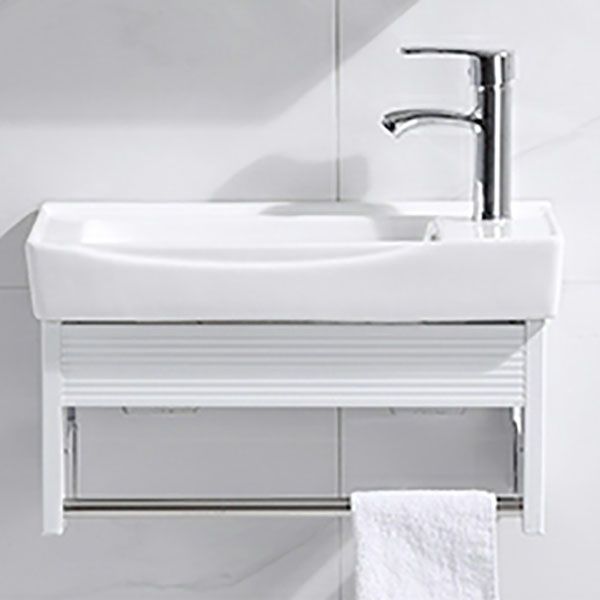 Modern Wall Mount White Sink Vanity with Single Sink for Bathroom Clearhalo 'Bathroom Remodel & Bathroom Fixtures' 'Bathroom Vanities' 'bathroom_vanities' 'Home Improvement' 'home_improvement' 'home_improvement_bathroom_vanities' 1200x1200_d7f6e0bb-aad9-4c6e-9440-0273cc9e60e8