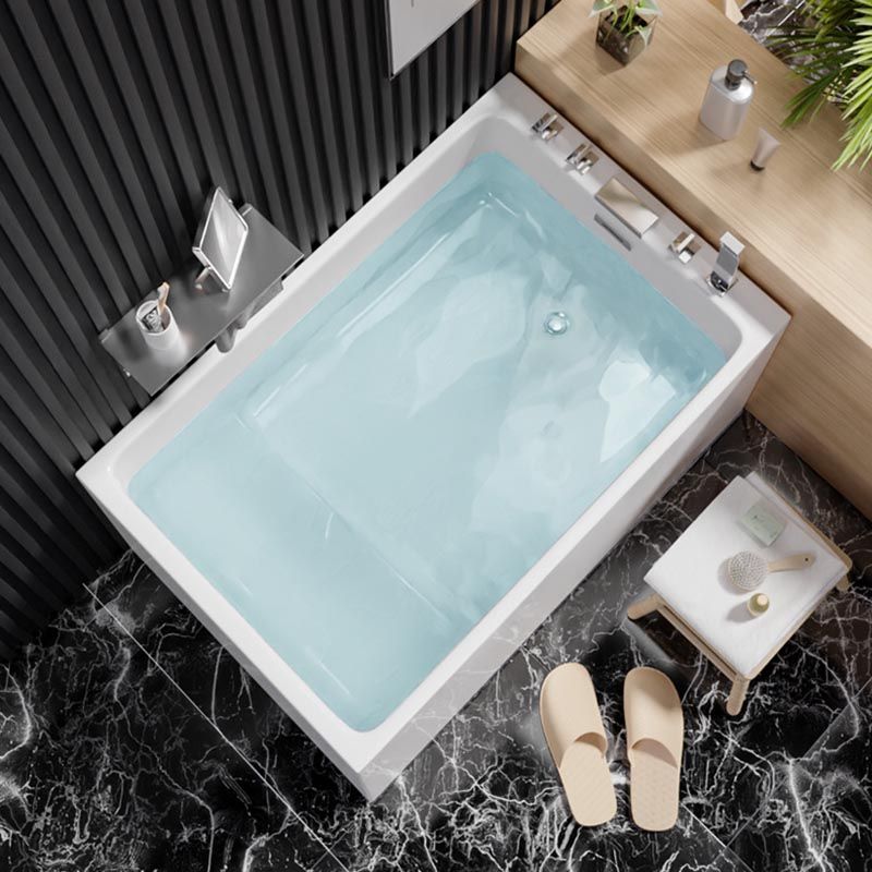 White Acrylic Alcove Bath Tub Rectangular 25" H Bathtub for Home (Without Faucet) Clearhalo 'Bathroom Remodel & Bathroom Fixtures' 'Bathtubs' 'Home Improvement' 'home_improvement' 'home_improvement_bathtubs' 'Showers & Bathtubs' 1200x1200_d7fa14e7-0d39-4d35-820b-9356554080c6