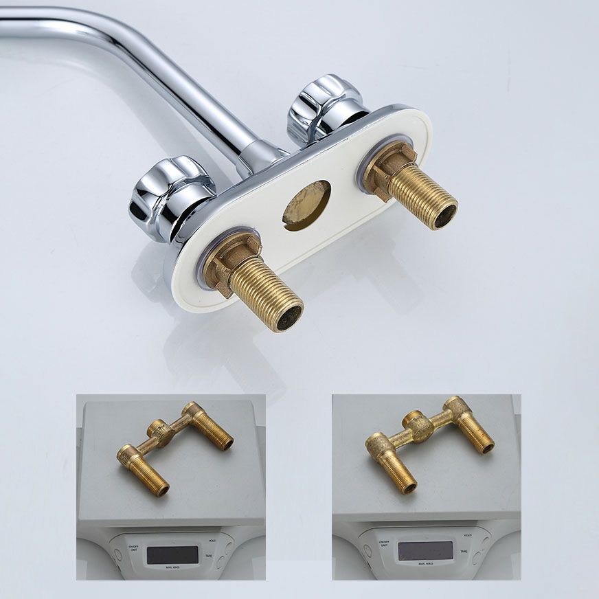 Swivel Spout Centerset Lavatory Faucet Contemporary Brass Bathroom Faucet Clearhalo 'Bathroom Remodel & Bathroom Fixtures' 'Bathroom Sink Faucets' 'Bathroom Sinks & Faucet Components' 'bathroom_sink_faucets' 'Home Improvement' 'home_improvement' 'home_improvement_bathroom_sink_faucets' 1200x1200_d818d71a-4ae6-46e8-bdd5-21cc63c37812