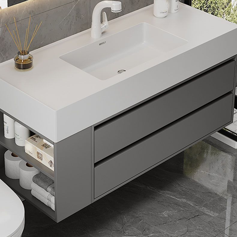 Modern Wall Mounted Standard Single-Sink Open Console with Sink Set Clearhalo 'Bathroom Remodel & Bathroom Fixtures' 'Bathroom Vanities' 'bathroom_vanities' 'Home Improvement' 'home_improvement' 'home_improvement_bathroom_vanities' 1200x1200_d82319d5-42c2-4a8a-8509-06e06e486ef5