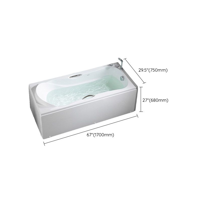 Modern Corner White Bathtub Acrylic Rectangle Back to Wall with Drain Bath Tub Clearhalo 'Bathroom Remodel & Bathroom Fixtures' 'Bathtubs' 'Home Improvement' 'home_improvement' 'home_improvement_bathtubs' 'Showers & Bathtubs' 1200x1200_d82e5eef-93a8-49df-8772-dcd6d6fe61f1