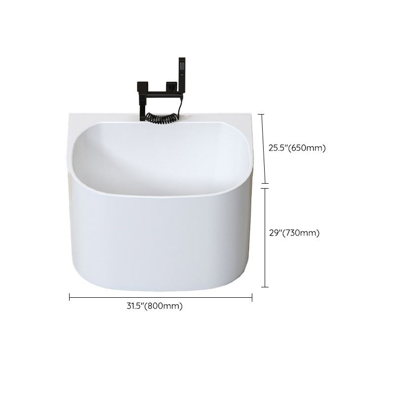 Modern Corner White Acrylic Bathtub Back to Wall with Drain Bath Tub Clearhalo 'Bathroom Remodel & Bathroom Fixtures' 'Bathtubs' 'Home Improvement' 'home_improvement' 'home_improvement_bathtubs' 'Showers & Bathtubs' 1200x1200_d8381afb-fd4a-47f7-adba-cb3a8f0f30ea