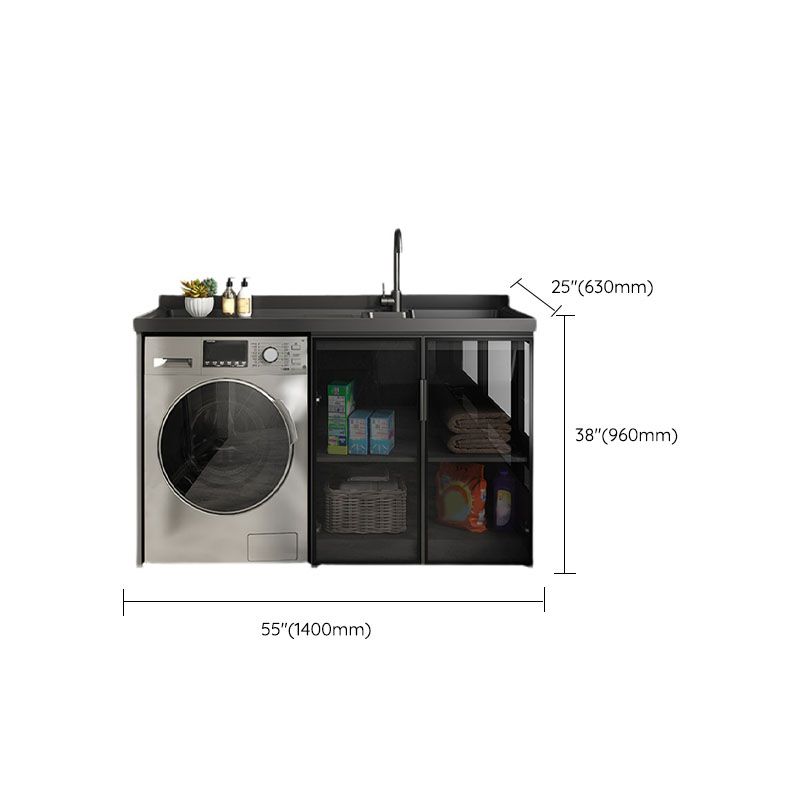 Freestanding Faucet Included Modern Bathroom Sink Vanity with Sink Clearhalo 'Bathroom Remodel & Bathroom Fixtures' 'Bathroom Vanities' 'bathroom_vanities' 'Home Improvement' 'home_improvement' 'home_improvement_bathroom_vanities' 1200x1200_d850da22-ec74-49ef-8fbe-ad8789ce3eaf