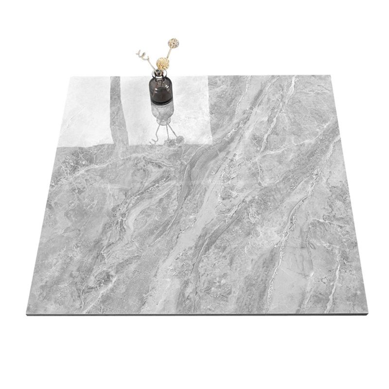 Wall & Floor Tile Marble Print Living Room Porcelain Square Indoor Floor Tile Clearhalo 'Floor Tiles & Wall Tiles' 'floor_tiles_wall_tiles' 'Flooring 'Home Improvement' 'home_improvement' 'home_improvement_floor_tiles_wall_tiles' Walls and Ceiling' 1200x1200_d8520593-0f16-4234-ae2d-e007f3bdfa6b