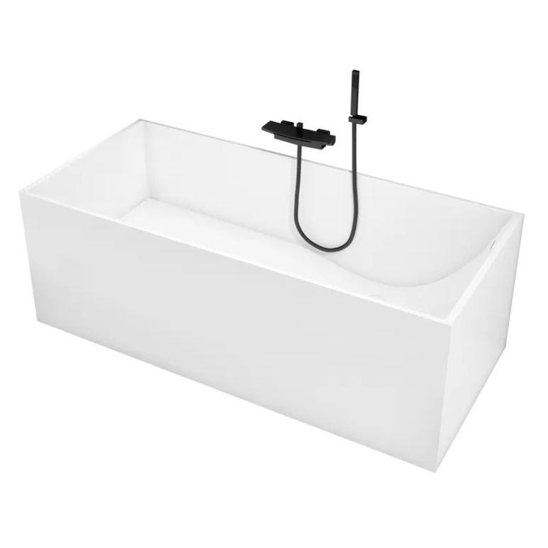 Stone Soaking Bathtub Antique Finish Rectangular Modern Bath Tub Clearhalo 'Bathroom Remodel & Bathroom Fixtures' 'Bathtubs' 'Home Improvement' 'home_improvement' 'home_improvement_bathtubs' 'Showers & Bathtubs' 1200x1200_d8578aba-256f-41a0-8a0a-77144c2137e8