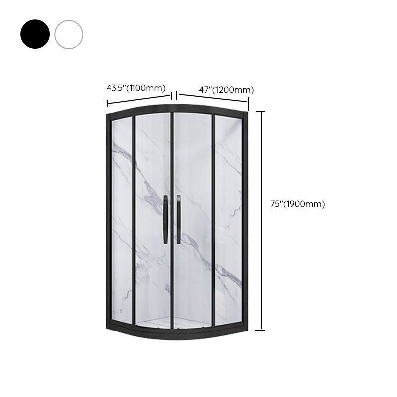 Clear Tempered Glass Shower Enclosure Double Sliding Shower Enclosure Clearhalo 'Bathroom Remodel & Bathroom Fixtures' 'Home Improvement' 'home_improvement' 'home_improvement_shower_stalls_enclosures' 'Shower Stalls & Enclosures' 'shower_stalls_enclosures' 'Showers & Bathtubs' 1200x1200_d861039c-bffa-4849-a7d1-bd7d9689da85