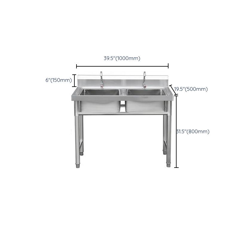 Modern Style Kitchen Sink Stainless Steel Kitchen Sink with Frame Clearhalo 'Home Improvement' 'home_improvement' 'home_improvement_kitchen_sinks' 'Kitchen Remodel & Kitchen Fixtures' 'Kitchen Sinks & Faucet Components' 'Kitchen Sinks' 'kitchen_sinks' 1200x1200_d88488eb-39bc-41db-b596-e17d05ca9446