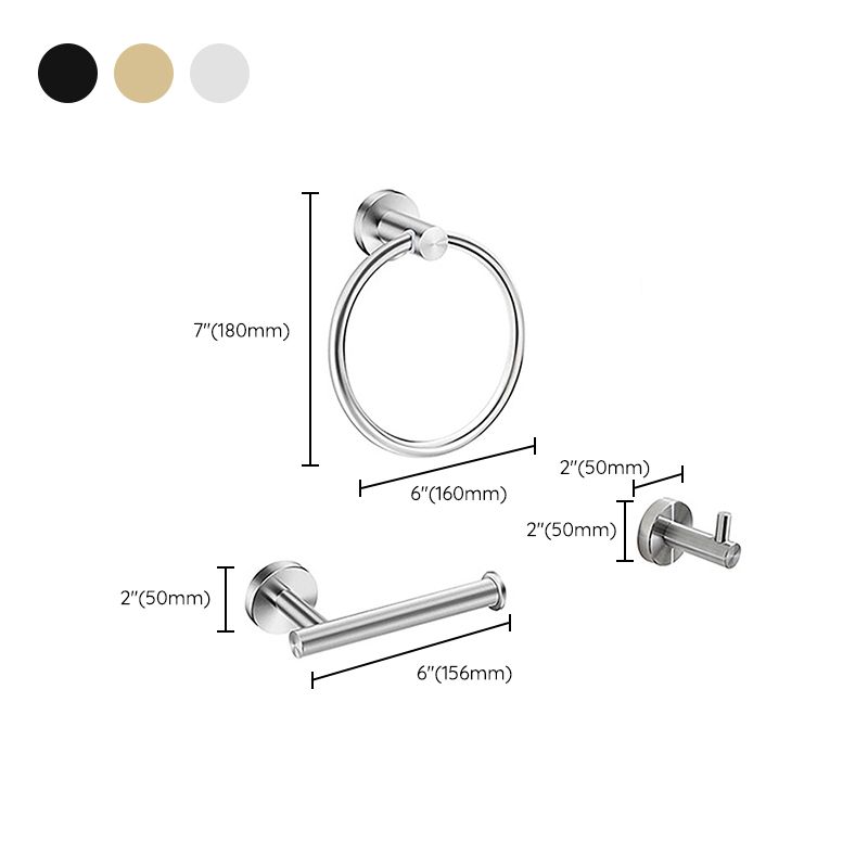 Stainless Steel Bathroom Set 3-piece Modern Style Simple Bathroom Hardware Set Clearhalo 'Bathroom Hardware Sets' 'Bathroom Hardware' 'Bathroom Remodel & Bathroom Fixtures' 'bathroom_hardware_sets' 'Home Improvement' 'home_improvement' 'home_improvement_bathroom_hardware_sets' 1200x1200_d88d5654-820c-4a57-82a7-aaaea94cfb20