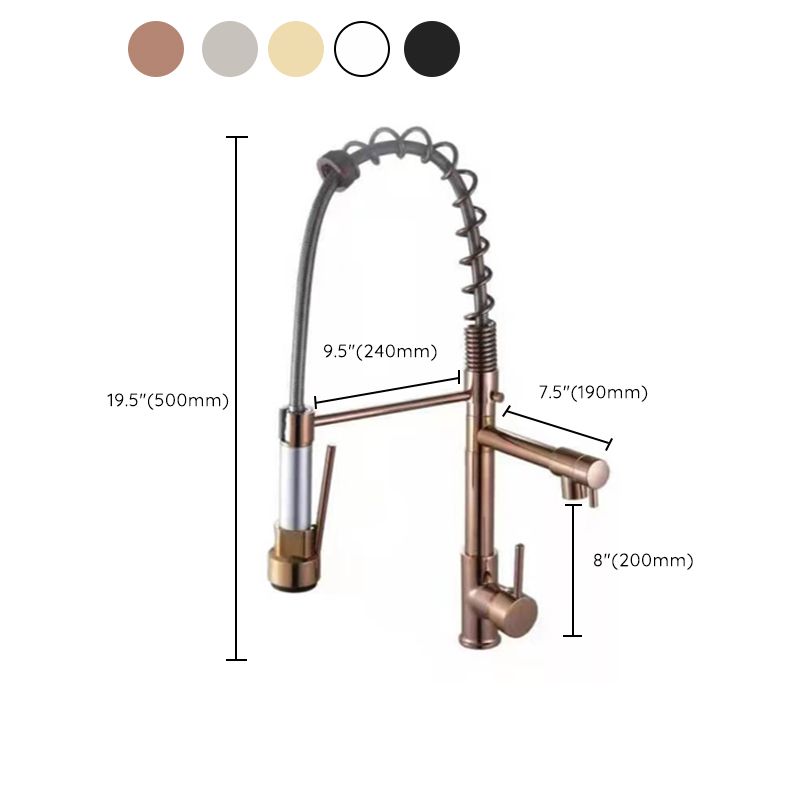 Farmhouse Bar Faucet Brass Lever Handles Spring Spout Pot Filler Kitchen Faucet Clearhalo 'Home Improvement' 'home_improvement' 'home_improvement_kitchen_faucets' 'Kitchen Faucets' 'Kitchen Remodel & Kitchen Fixtures' 'Kitchen Sinks & Faucet Components' 'kitchen_faucets' 1200x1200_d89665f4-1dd5-4f47-9679-ed6e4c8904f6