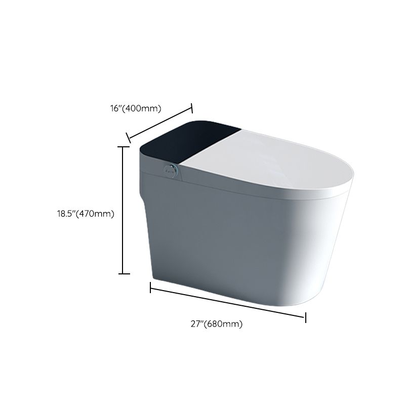 Foot Sensor Contemporary 18.5" Tall Ceramic Elongated Floor Standing Bidet Clearhalo 'Bathroom Remodel & Bathroom Fixtures' 'Bidets' 'Home Improvement' 'home_improvement' 'home_improvement_bidets' 'Toilets & Bidets' 1200x1200_d8fea683-b58d-4439-8b6e-c6ef5ed9b326