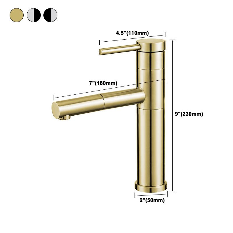 Glam 1-Handle Bathroom Sink Faucet 1 Hole Vessel Sink Bathroom Faucet with Stainless Steel Clearhalo 'bathroom_sink_faucets' 'Conjunta de Baño y Conjunta de Grifo' 'Coronamiento de Baño y Dispositivo de Baño' 'Grifo del lavabo del baño' 'Hogar' 'home_improvement' 'home_improvement_bathroom_sink_faucets' 'Mejoras para el hogar' 1200x1200_d93cba31-868d-45f1-9264-e9f600b32266