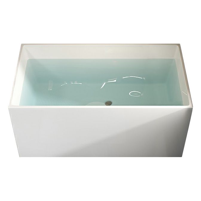 Rectangular Soaking Acrylic Bathtub Antique Finish Back to Wall Bath Clearhalo 'Bathroom Remodel & Bathroom Fixtures' 'Bathtubs' 'Home Improvement' 'home_improvement' 'home_improvement_bathtubs' 'Showers & Bathtubs' 1200x1200_d946170d-728e-4dc6-b383-d6a2c33d4b24