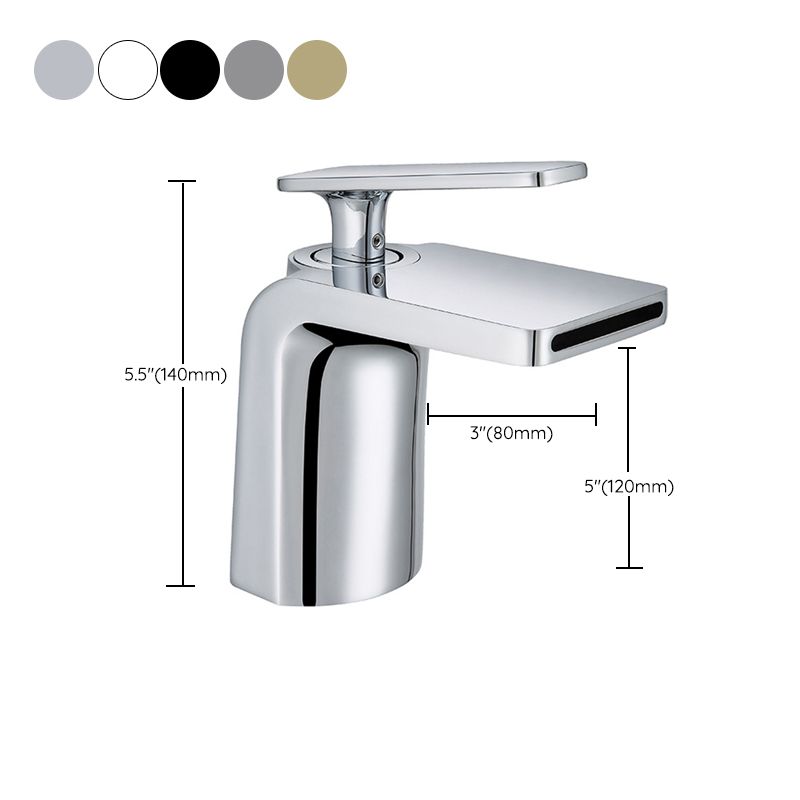 Industrial Vessel Sink Faucet Grass Lever Waterfall Spout with Drain Bathroom Faucet Clearhalo 'Bathroom Remodel & Bathroom Fixtures' 'Bathroom Sink Faucets' 'Bathroom Sinks & Faucet Components' 'bathroom_sink_faucets' 'Home Improvement' 'home_improvement' 'home_improvement_bathroom_sink_faucets' 1200x1200_d948e5b6-6259-4f31-8297-2b7be1b61ef7