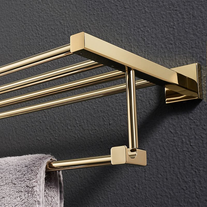 Polished Brass Classic Bathroom Accessory with Bath Shelf/Towel Bar & Paper Holder Clearhalo 'Bathroom Hardware Sets' 'Bathroom Hardware' 'Bathroom Remodel & Bathroom Fixtures' 'bathroom_hardware_sets' 'Home Improvement' 'home_improvement' 'home_improvement_bathroom_hardware_sets' 1200x1200_d94cd060-63bf-4384-aa60-c24027a639ef