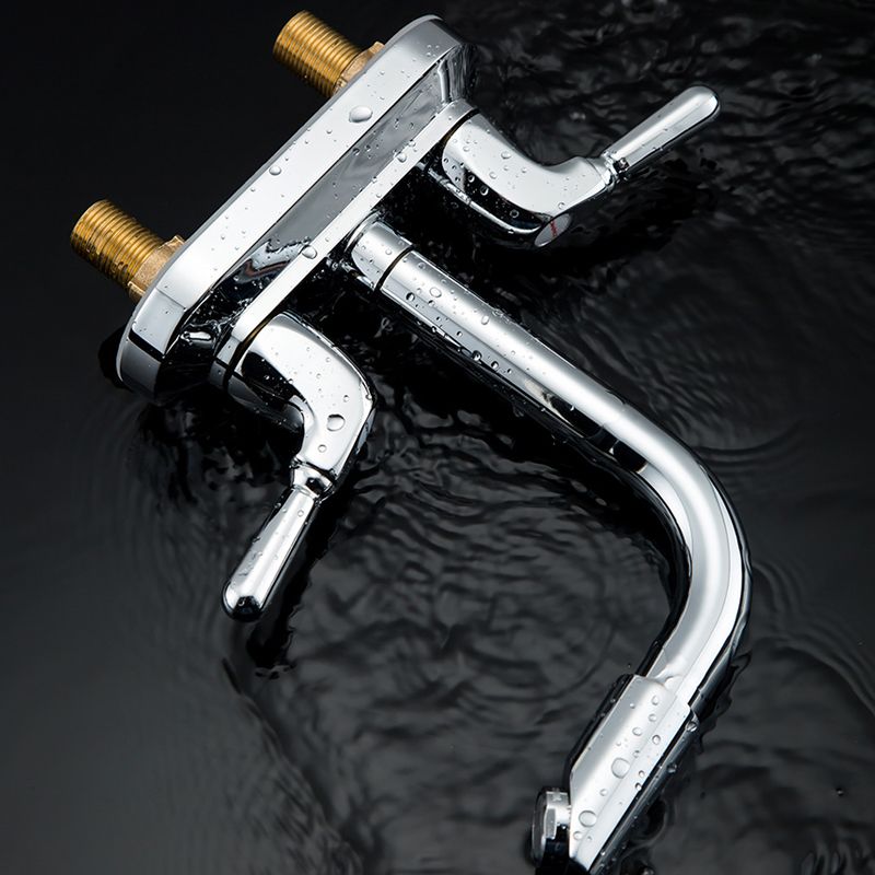 2 Handle Modern Vessel Sink Faucet Swivel Spout Bathroom Faucet Clearhalo 'Bathroom Remodel & Bathroom Fixtures' 'Bathroom Sink Faucets' 'Bathroom Sinks & Faucet Components' 'bathroom_sink_faucets' 'Home Improvement' 'home_improvement' 'home_improvement_bathroom_sink_faucets' 1200x1200_d94ce930-0730-424d-af15-c1d414499b6b