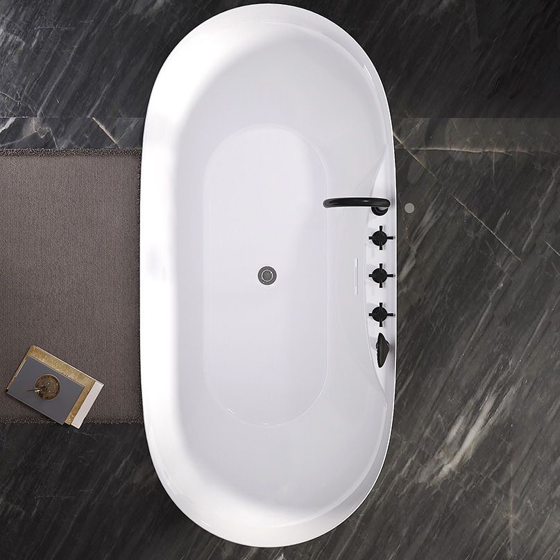 Modern Antique Finish Bathtub Stand Alone Soaking Oval Bath Tub Clearhalo 'Bathroom Remodel & Bathroom Fixtures' 'Bathtubs' 'Home Improvement' 'home_improvement' 'home_improvement_bathtubs' 'Showers & Bathtubs' 1200x1200_d975c81d-f1aa-4522-826a-da9db7298857