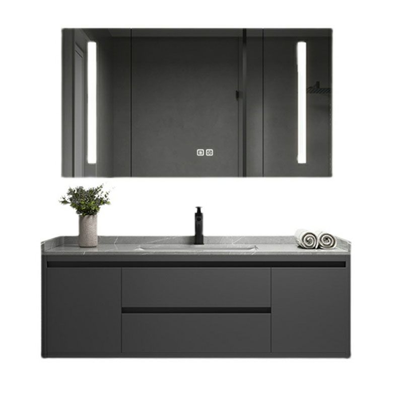 Wall Mount Modern Grey Bath Vanity with Mirror Faucet Sink for Bathroom Clearhalo 'Bathroom Remodel & Bathroom Fixtures' 'Bathroom Vanities' 'bathroom_vanities' 'Home Improvement' 'home_improvement' 'home_improvement_bathroom_vanities' 1200x1200_d98b86a2-3a0c-40c3-9276-e3de4722b3da