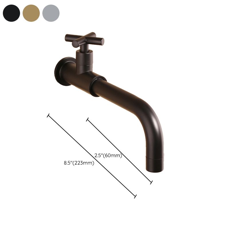 Contemporary Wall Mounted Bathroom Faucet Cross Handle Solid Brass Faucet Clearhalo 'bathroom_sink_faucets' 'Conjunta de Baño y Conjunta de Grifo' 'Coronamiento de Baño y Dispositivo de Baño' 'Grifo del lavabo del baño' 'Hogar' 'home_improvement' 'home_improvement_bathroom_sink_faucets' 'Mejoras para el hogar' 1200x1200_d9b925a9-31d8-4b44-afa7-6ea48e016e39