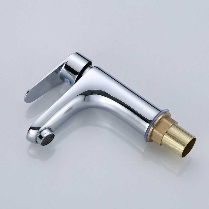Modern Sink Faucet Solid Color Brass Basin Lavatory Faucet for Bathroom Clearhalo 'Bathroom Remodel & Bathroom Fixtures' 'Bathroom Sink Faucets' 'Bathroom Sinks & Faucet Components' 'bathroom_sink_faucets' 'Home Improvement' 'home_improvement' 'home_improvement_bathroom_sink_faucets' 1200x1200_d9e0ed60-6c1d-42a0-b382-84c4540063c2