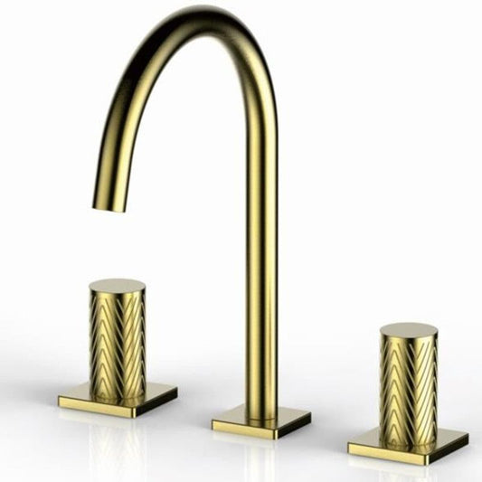 Luxury Vessel Sink Faucet Knob Handle 3 Holes Gooseneck Circular Vessel Faucet Clearhalo 'Bathroom Remodel & Bathroom Fixtures' 'Bathroom Sink Faucets' 'Bathroom Sinks & Faucet Components' 'bathroom_sink_faucets' 'Home Improvement' 'home_improvement' 'home_improvement_bathroom_sink_faucets' 1200x1200_d9f83c8e-4b79-436c-bfc2-b7d1e17e3b61