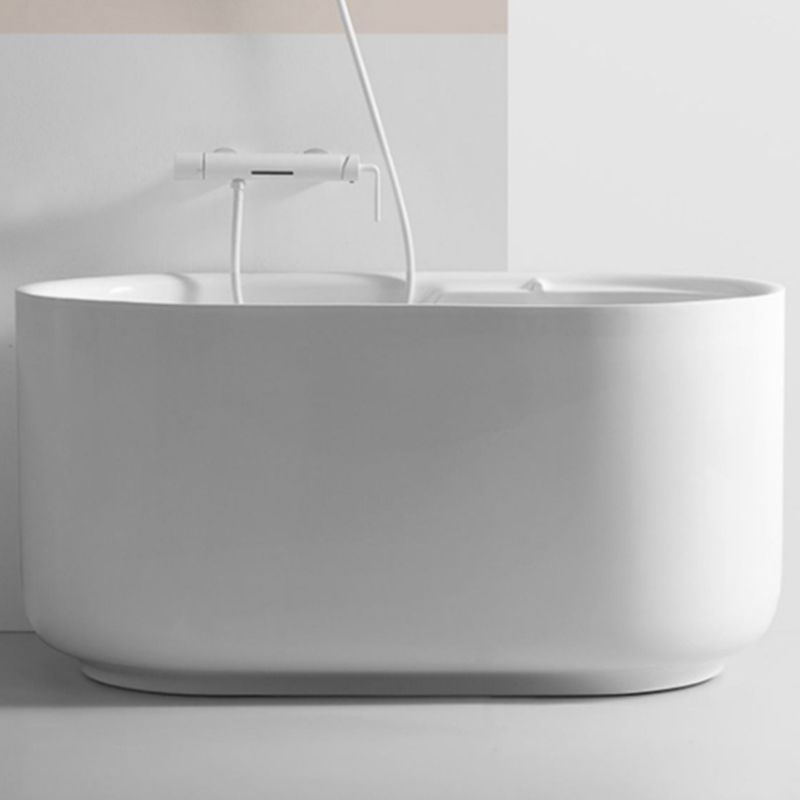 Modern Acrylic Bathtub Freestanding Soaking Tub , 27.56-inch Wide Clearhalo 'Bathroom Remodel & Bathroom Fixtures' 'Bathtubs' 'Home Improvement' 'home_improvement' 'home_improvement_bathtubs' 'Showers & Bathtubs' 1200x1200_da0ca741-5a06-4b6a-a08d-e8aea7cb2306