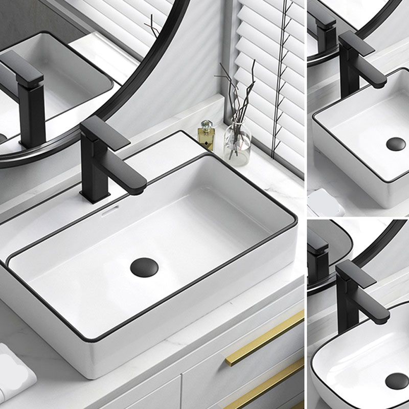 Bathroom Ceramic Sink Rectangular Rod Single Handle Faucet Sink Clearhalo 'Bathroom Remodel & Bathroom Fixtures' 'Bathroom Sinks & Faucet Components' 'Bathroom Sinks' 'bathroom_sink' 'Home Improvement' 'home_improvement' 'home_improvement_bathroom_sink' 1200x1200_da16cd8f-d20a-4cee-9c4f-7e94226eba6a