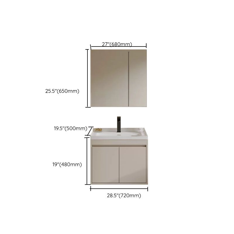 White Modern Rectangular Wall Mounted Standard Bathroom Sink Vanity Clearhalo 'Bathroom Remodel & Bathroom Fixtures' 'Bathroom Vanities' 'bathroom_vanities' 'Home Improvement' 'home_improvement' 'home_improvement_bathroom_vanities' 1200x1200_da23fd9c-8287-4a8d-b514-36ffab24be1d