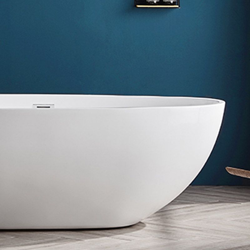 Polished Finish Acrylic Oval Bath Tub Soaking Stand Alone Tub with Drain Clearhalo 'Bathroom Remodel & Bathroom Fixtures' 'Bathtubs' 'Home Improvement' 'home_improvement' 'home_improvement_bathtubs' 'Showers & Bathtubs' 1200x1200_da3f463b-2e47-4bc5-98c8-e83bfeb7f670