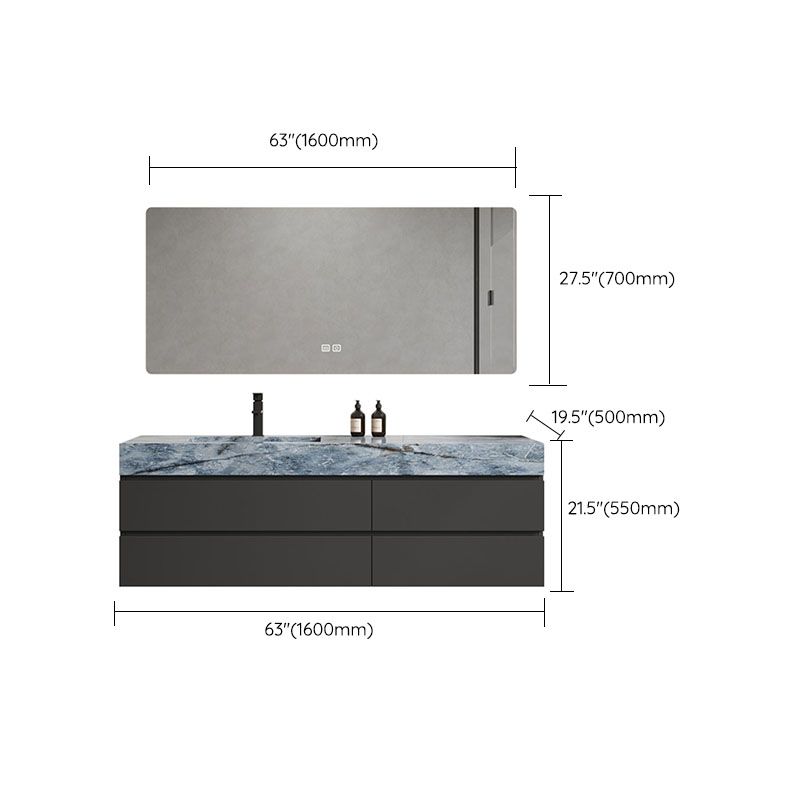 Wall Mount Mirror Included Sink Vanity with Sink Faucet for Bathroom Clearhalo 'Bathroom Remodel & Bathroom Fixtures' 'Bathroom Vanities' 'bathroom_vanities' 'Home Improvement' 'home_improvement' 'home_improvement_bathroom_vanities' 1200x1200_da46a7f5-e5e2-436f-a440-97e75569a1fe