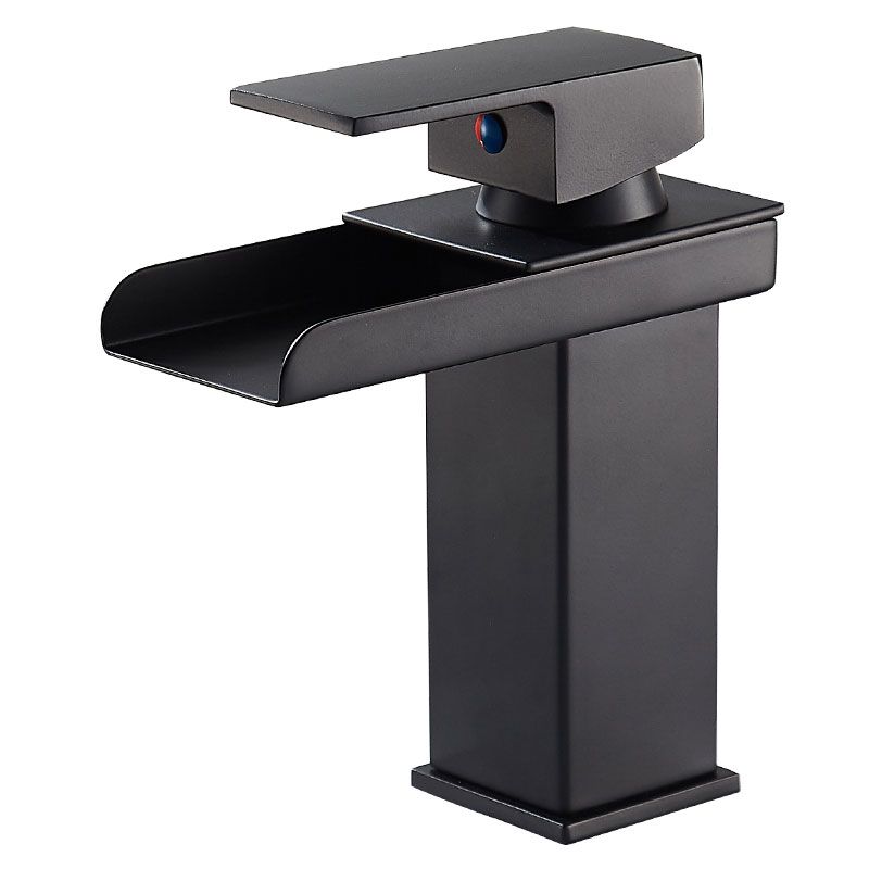 Waterfall Spout Vessel Sink Faucet Single Handle Square Faucet Clearhalo 'Accueil' 'Amélioration Domiciliaire' 'bathroom_sink_faucets' 'Ensembles de Lavabo & de Robinet de Toilette' 'home_improvement' 'home_improvement_bathroom_sink_faucets' 'Robinet de Lavabo de Salle de Bain' 'Rénovation et Équipement de Salle de Bain' 1200x1200_da4c87a4-5d9b-4e38-81a0-89fc3cfb5885