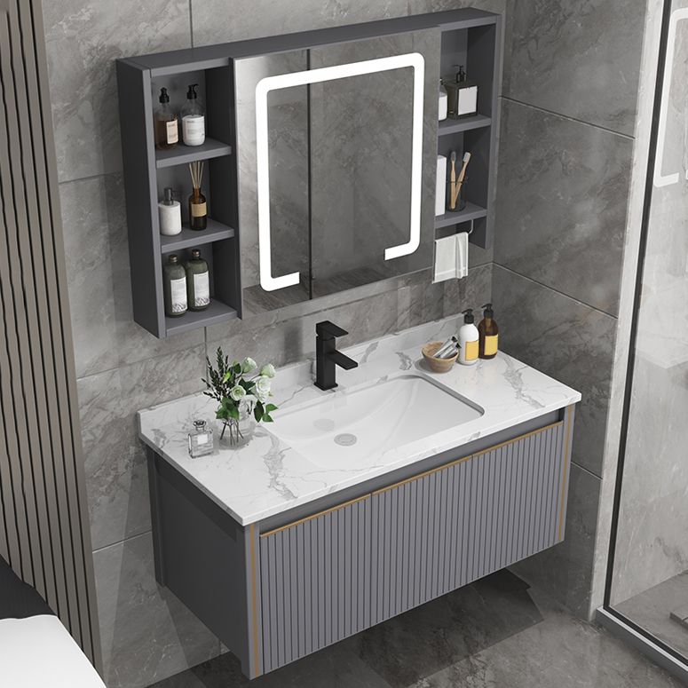 Wall Mount Bathroom Vanity Set Modern Faucet Included Bathroom Sink Vanity Clearhalo 'Bathroom Remodel & Bathroom Fixtures' 'Bathroom Vanities' 'bathroom_vanities' 'Home Improvement' 'home_improvement' 'home_improvement_bathroom_vanities' 1200x1200_da5d46b3-0c7e-46f1-863b-63ecd733101e