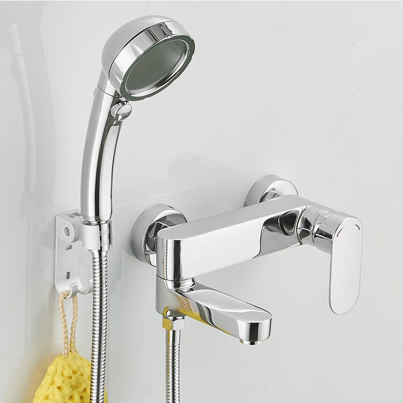 Modern Lever Handle Bath Faucet Trim Wall Mounted Bathtub Faucet Clearhalo 'Bathroom Remodel & Bathroom Fixtures' 'Bathtub Faucets' 'bathtub_faucets' 'Home Improvement' 'home_improvement' 'home_improvement_bathtub_faucets' 1200x1200_da7e88ee-fadb-40d4-8117-2a80086249c3