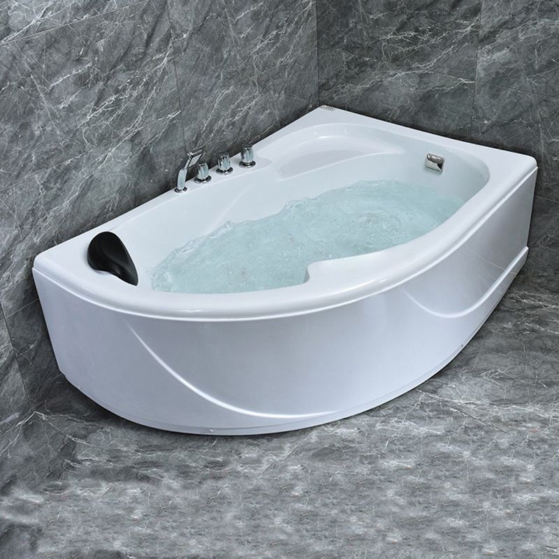 Corner Soaking Acrylic Bathtub Antique Finish Back to Wall Bath Tub Clearhalo 'Bathroom Remodel & Bathroom Fixtures' 'Bathtubs' 'Home Improvement' 'home_improvement' 'home_improvement_bathtubs' 'Showers & Bathtubs' 1200x1200_da86a098-81c2-48d9-a0d1-f987d02aceca