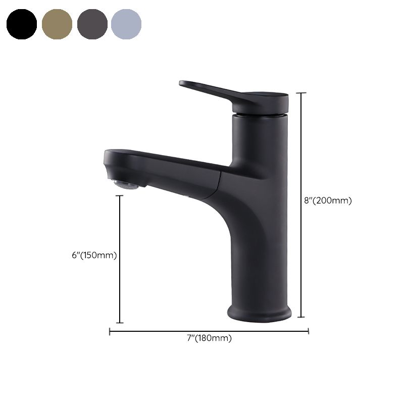 Contemporary Vessel Faucet Copper Pure Color Single Handle Retractable Vessel Faucet Clearhalo 'Bathroom Remodel & Bathroom Fixtures' 'Bathroom Sink Faucets' 'Bathroom Sinks & Faucet Components' 'bathroom_sink_faucets' 'Home Improvement' 'home_improvement' 'home_improvement_bathroom_sink_faucets' 1200x1200_daf820a0-bd89-43b8-8986-ccba0b335ada