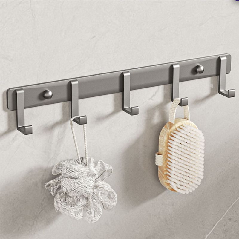 Modern Bathroom Accessory Kit Grey Towel Bar Bath Shelf Bathroom Hardware Clearhalo 'Bathroom Hardware Sets' 'Bathroom Hardware' 'Bathroom Remodel & Bathroom Fixtures' 'bathroom_hardware_sets' 'Home Improvement' 'home_improvement' 'home_improvement_bathroom_hardware_sets' 1200x1200_db07316e-e105-4e9b-9f52-f371a7c3af83