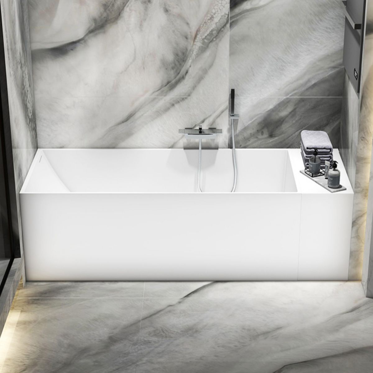 Flat Bottom Rectangular Bathtub Antique Finish Modern Bath Tub Clearhalo 'Bathroom Remodel & Bathroom Fixtures' 'Bathtubs' 'Home Improvement' 'home_improvement' 'home_improvement_bathtubs' 'Showers & Bathtubs' 1200x1200_db230eaa-38b2-4d75-aa47-d4eabb093bba