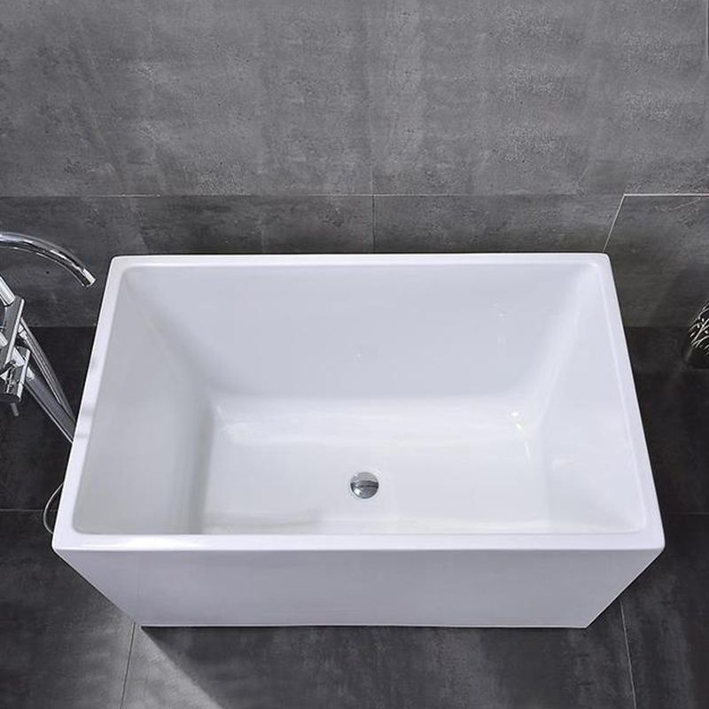 Soaking Acrylic Bathtub Antique Finish Rectangular Back to Wall Bath Tub Clearhalo 'Bathroom Remodel & Bathroom Fixtures' 'Bathtubs' 'Home Improvement' 'home_improvement' 'home_improvement_bathtubs' 'Showers & Bathtubs' 1200x1200_db23e536-7283-41a3-818d-8a9f0f3540ef