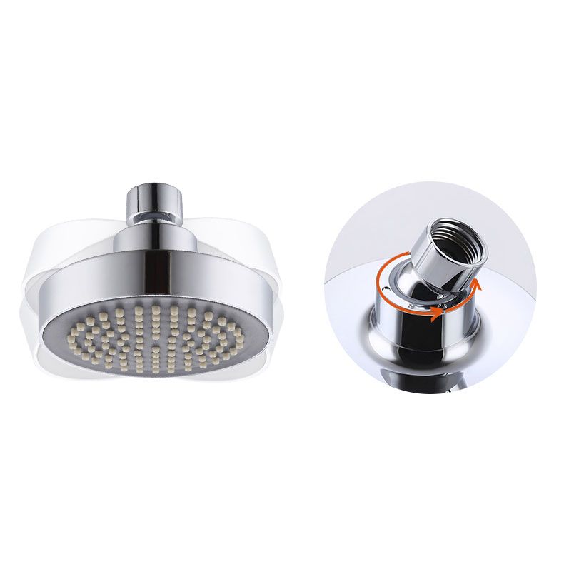 Round Small Top Shower Head Wall-Mount Adjustable Shower Head Clearhalo 'Bathroom Remodel & Bathroom Fixtures' 'Home Improvement' 'home_improvement' 'home_improvement_shower_heads' 'Shower Heads' 'shower_heads' 'Showers & Bathtubs Plumbing' 'Showers & Bathtubs' 1200x1200_db2c2de8-e84e-4617-b5a8-a98e05c7e13d