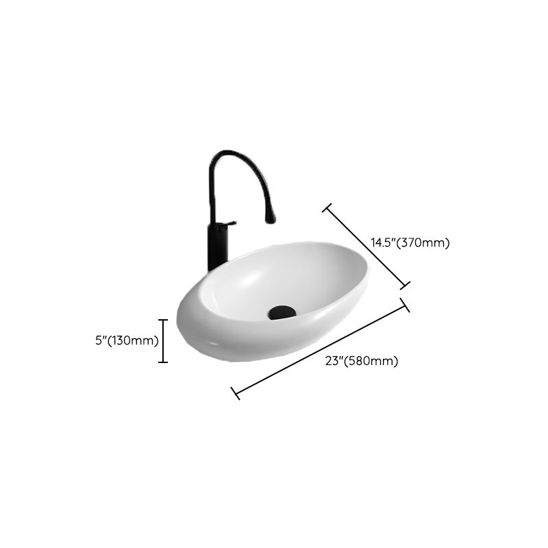 Contemporary Bathroom Sink with Pop-Up Drain Porcelain Oval-Shape Vessel Lavatory Sink Clearhalo 'Bathroom Remodel & Bathroom Fixtures' 'Bathroom Sinks & Faucet Components' 'Bathroom Sinks' 'bathroom_sink' 'Home Improvement' 'home_improvement' 'home_improvement_bathroom_sink' 1200x1200_db2ce49a-ac48-4c4a-a206-9fdacbd9a0e4